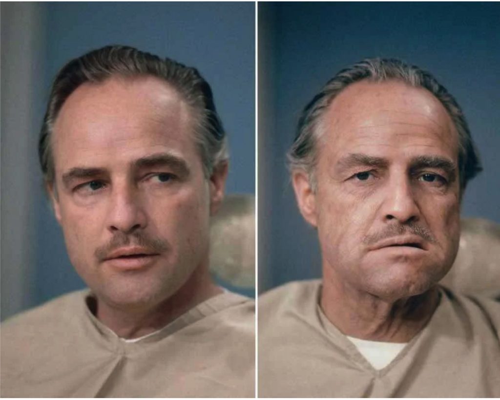 Brando before and after makeup and appliance