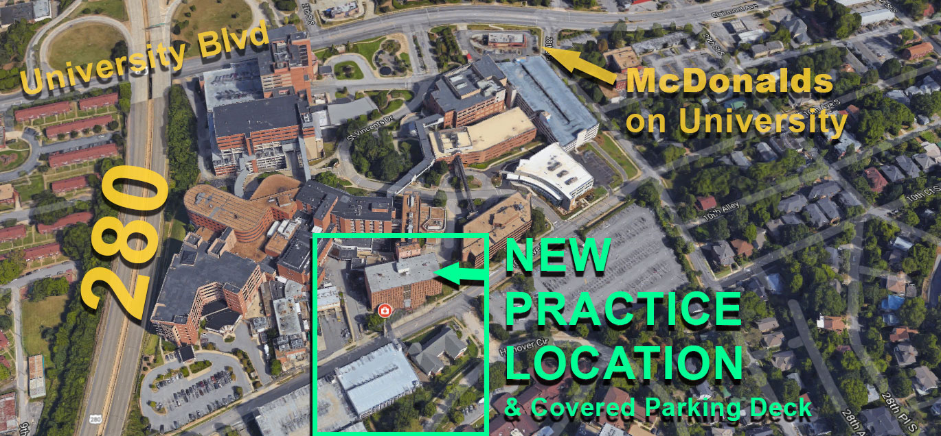 Downtown Directions & Practice Location